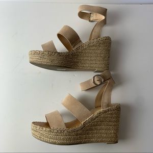 Suede Blush Espadrille Wedge Platform Sandal UEC